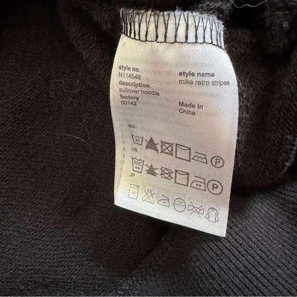 Wesc Mike Retro Stripes Hoodie Black Pullover Mens S Womens M Neon Rainbow - Picture 6 of 13